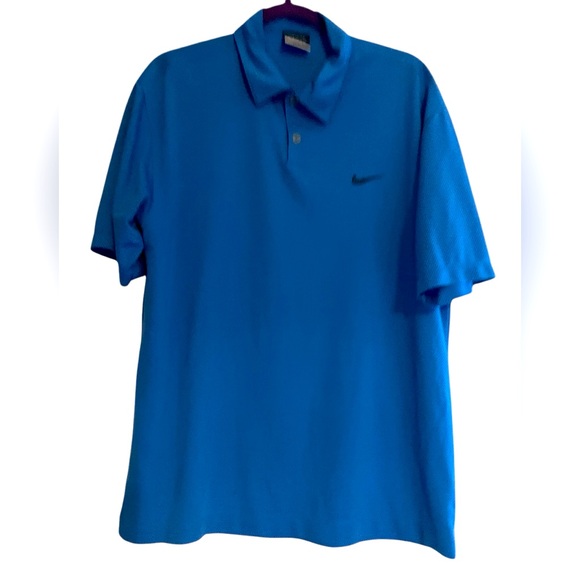 Nike Dri-FIT Golf‎ Polo – Short Sleeve, Performance, Blue, Size Large - Picture 1 of 5